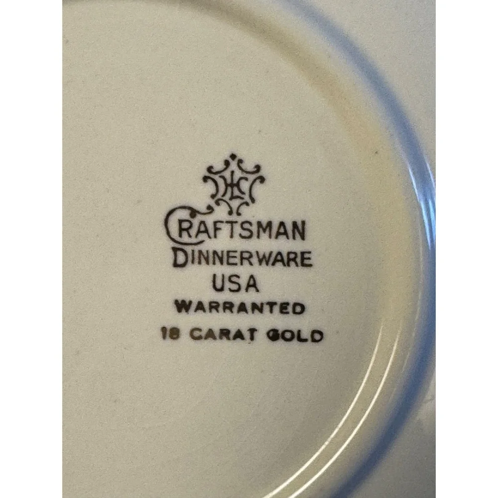 Vinatge USA Made Homer Laughlin Craftsman Formal Rust Red Saucer set/6- 6